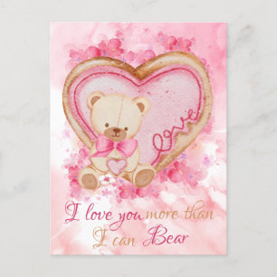 Sött vykort för valentines day