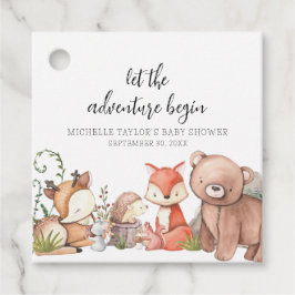 Sött Woodland Animal Baby-dusch Gåvor Etiketter