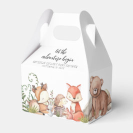Sött Woodland Animal Baby-dusch Presentaskar