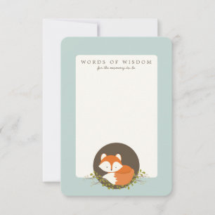 Sött Woodland Fox Baby Shower Adapter Infoga kort