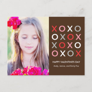 Sött XOXO Valentindagskort Vykort