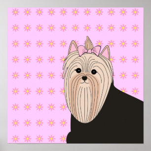 Sött Yorkie affischtryck Poster