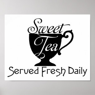 Söttea serverade ett nytt dagligt Restaurant-tecke Poster