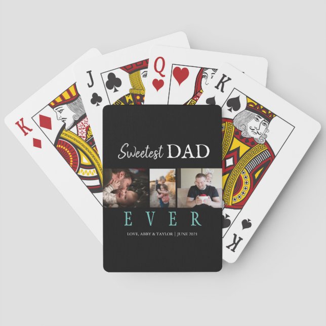 SÖTTEST PAPPA NÅGON ANPASSNINGSBAR 3 FOTOS CASINOKORT (Baksidan)