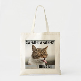 "Sötväder? Jag Tänka inte." Cat Tote Bag Tygkasse
