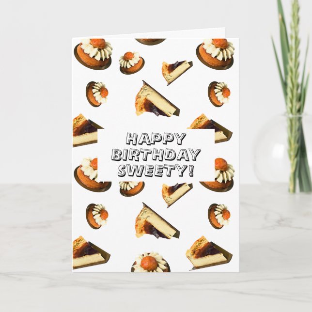 Sötvårdsmatta födelsekort kort (Framsida)