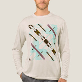 Sötvästinspirerad av Aqua Blue Black Diagonal Arro T Shirt