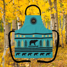 Sötvästra Turquise Navajo Black Bear Apron
