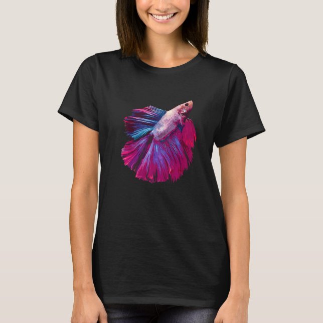 Sötvatten siamesisk kampfisk Betta Fish Graphi T Shirt (Framsida)