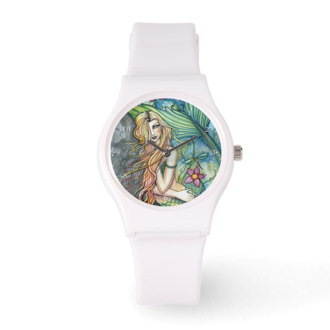 Sötvatten Siren Fantasykonst Armbandsur (Framsida)