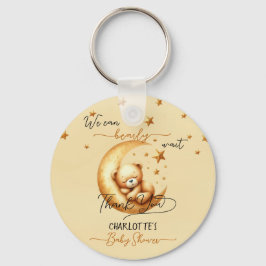 Sötvattenfärgsbälte på babyskor i Måne Nyckelring