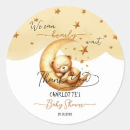 Sötvattenfärgsbälte på babyskor i Måne Runt Klistermärke