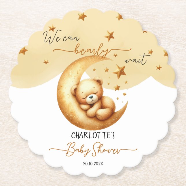 Sötvattenfärgsbälte på babyskor i Måne Underlägg Papper (Framsida)