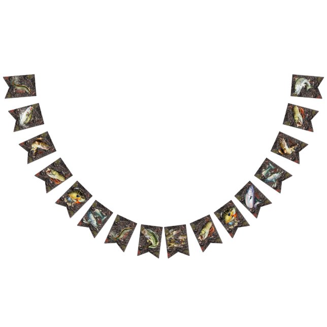 Sötvattenfiske Party Bunting Vimplar (Alla)