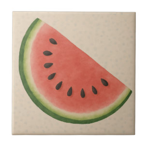 Sötvattenmelonsegment - sommarfruktkeramiskt platt kakelplatta