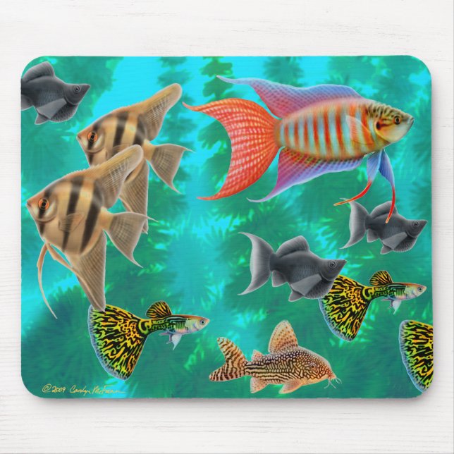 Sötvattens- tropisk fisk Mousepad Musmatta (Framsidan)