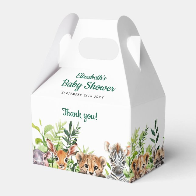 Sötvattensfärg Safari Animals Babyskor Presentaskar (Framsidan Sidan)