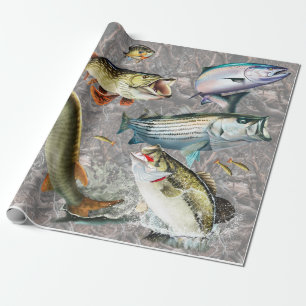Sötvattensfisk (sötvattensfisk) papper fiskförpack presentpapper