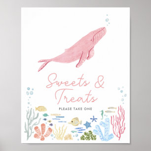 Sötvete under Sea Baby Shower-skylten Poster