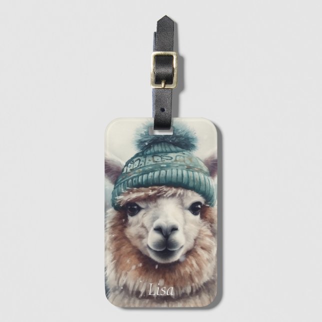 Sötvinter Alpaca, anpassningsbar Bagagebricka (Framsida vertikal)