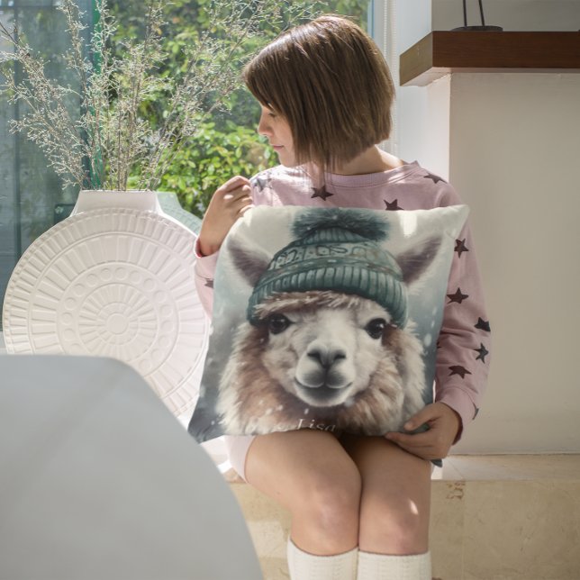 Sötvinter Alpaca, anpassningsbar Kudde (Skapare uppladdad)