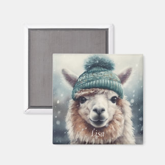 Sötvinter Alpaca, anpassningsbar Magnet