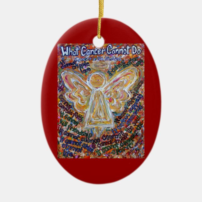 Sötwest Cancer Angel Ornament Pendant Customized (Framsidan)