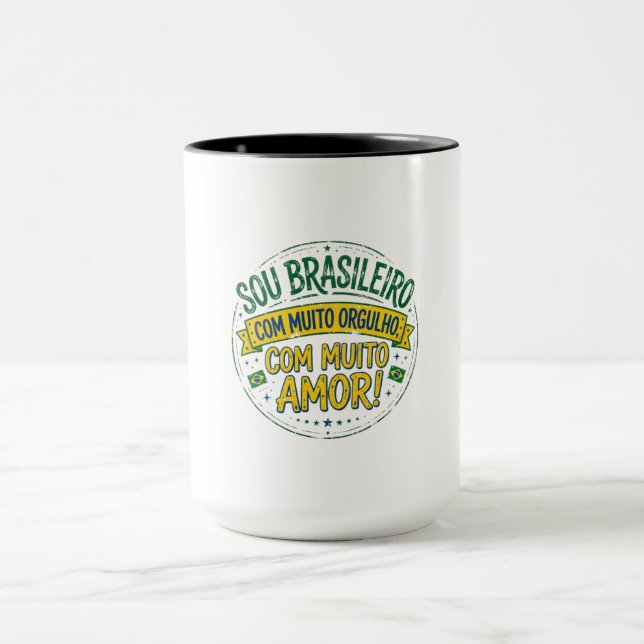 Sou Brasileiro Com Muito Orgulho Vintage Mugg (Center)