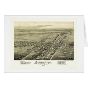 Souderton panorama- karta för PA - 1894 Hälsningskort