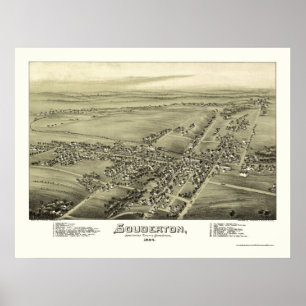 Souderton panorama- karta för PA - 1894 Poster