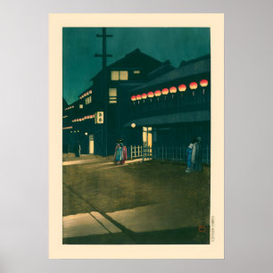 Souemoncho Night av Kawase Hasui Poster