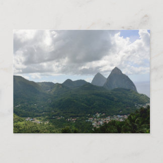 Soufriere och Pitons St Lucia Vykort