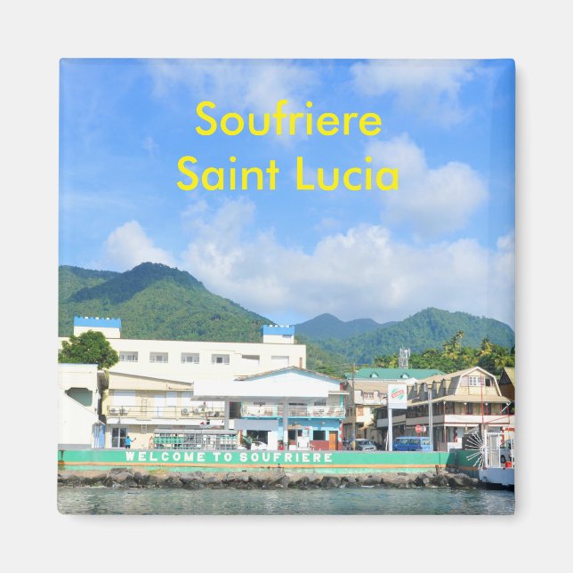 Soufriere Saint Lucia Magnet (Framsidan)