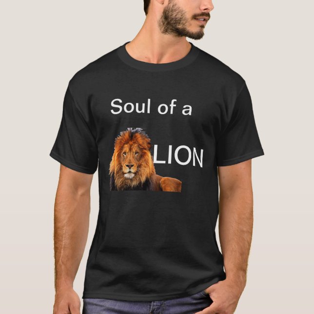 soul av en djur lejon t-skjorta t-shirt (Framsida)