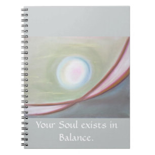 Soul balanserar anteckningsboken anteckningsbok med spiral