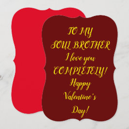Soul Brother Flat Valentine Day Card Tack Kort