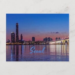Söul Capital of South Korea City Skyline Vykort
