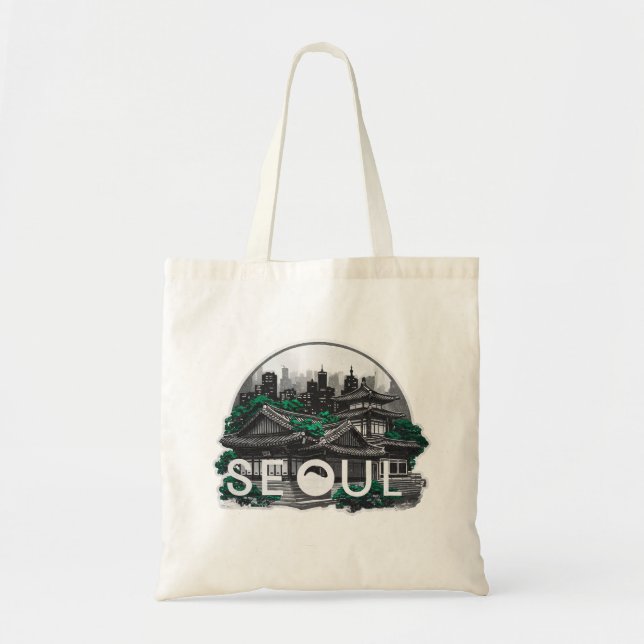 Söul City Sydkorea Tygkasse (Framsidan)