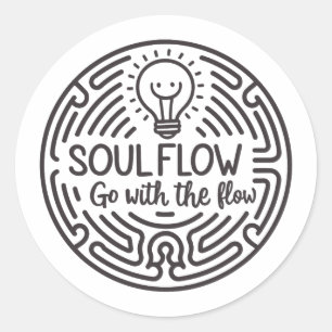 Soul Flow-dekal Runt Klistermärke