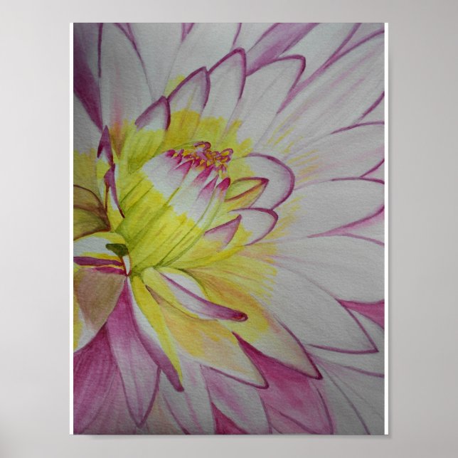 Soul Food Dahlia Watercolor Poster (Framsidan)