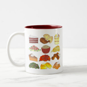 Soul Food Favorites Foodie Southern Cuisine Två-Tonad Mugg