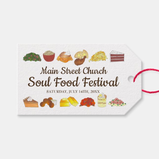 Soul Food Festival Event Southern Cuisine Cooking Presentetikett (Framsidan (Horisontell))