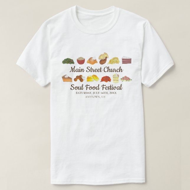 Soul Food Festival Event Southern Cuisine Cooking T Shirt (Design framsida)