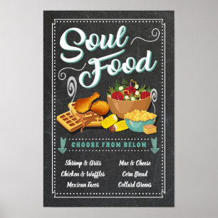 Soul Food Party Sign Poster