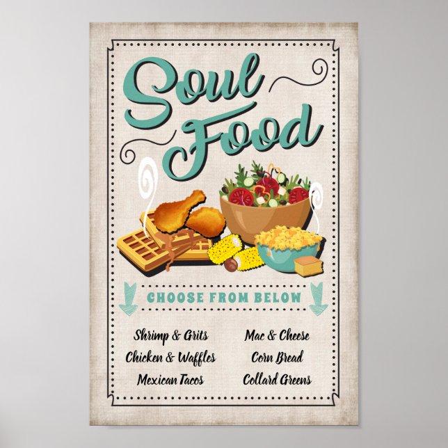 Soul Food Party Sign Poster (Framsidan)