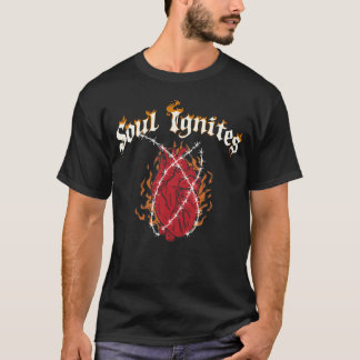 Soul Ignites Fire Heart Rock gift T Shirt