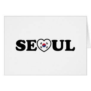 Söul Kärlek Heart Taegeukgi Flagga Card Hälsningskort