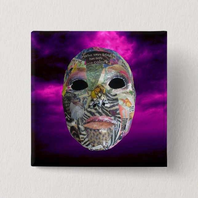 Soul kommer i all Färg-mask Knapp (Framsida)
