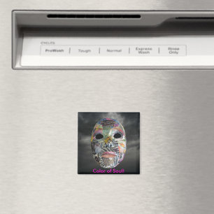 Soul kommer i all Färg-mask Magnet