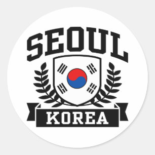 Söul Korea Runt Klistermärke